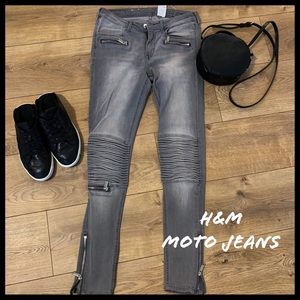 H&M Moto Jeans